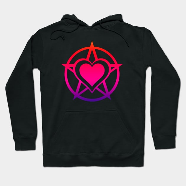 Rainbow Pagan Heart Cheeky Witch® Hoodie by Cheeky Witch